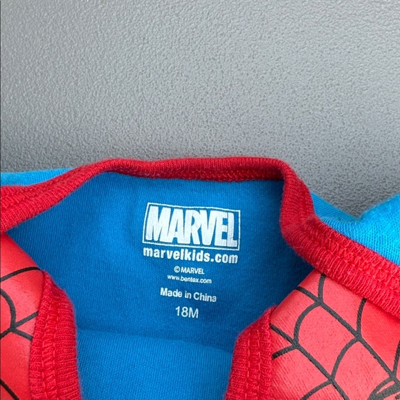 18m Spiderman marvel Blue Black Kids onsie and lines Lee black dungarees jeans - Picture 4 of 11